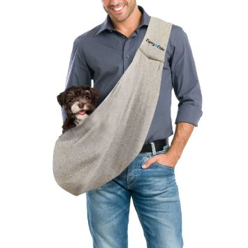 FurryFido Reversible Pet Sling Carrier - For Cats Dogs Up To 13  lbs - Premium Quality Safe And Comfortable Shoulder Bag - Bring Your Pet Along In The Best Pet Travel Accessories
