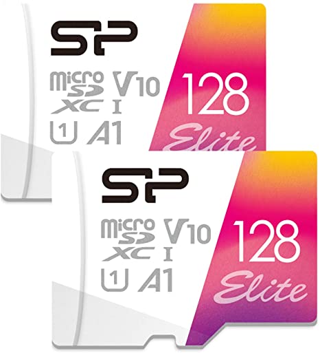 Silicon Power 128GB Dual Pack MicroSDXC UHS-1 Memory Card with Adapter