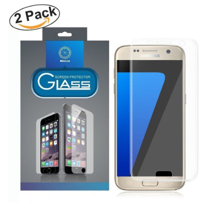 Galaxy S7 Screen Protector [Full Coverage], NOZZA® [2-PACK] Samsung Galaxy S7 Screen Protector Curved [3D Full Edge to Edge] screen protector, HD Clear/Bubble-Free Invisible Shield-Lifetime Warranty