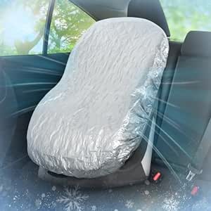 Baby Car Seat Sun Shade Cover - Thicken Bi-layer Composites, Cooler Temperature Infant Car Seats Reflective Heat Protector, UV Protection Toddler Car Seat Cover Travel Accessories