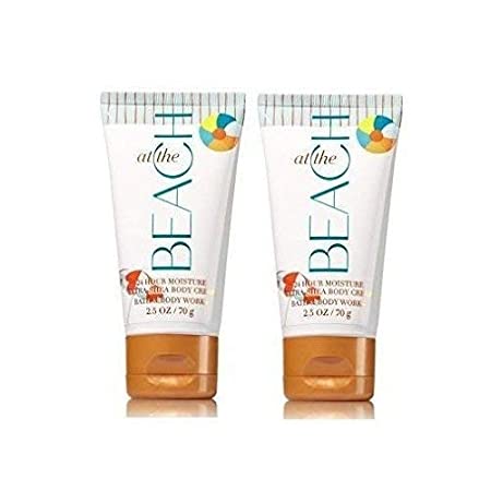 Bath and Body Works AT THE BEACH Travel Size Ultra Shea Body Cream 2 Pack. 2.5 Oz each.