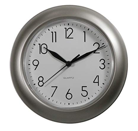 ITC (32000-NI-DB) 8" Brushed Nickel Round Clock