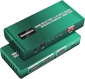 HDMI Splitter 1 in 2 out 4k 120hz Hue Sync Box 1x2 hdmi Splitter 4k 120hz 2 Way hdmi 2.1 Splitter 1 in 2 out 4k 120hz hdmi 2 Way Splitter 1 in 2 out 8k hdmi 2.1 Splitter 1x2 8k PS5 4k120hz GiantMatrix