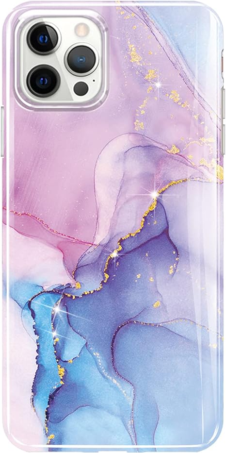 luolnh iPhone 11 Pro Case,iPhone 11 Pro Case for Girl Women,Gold Glitter Sparkle Marble Cute Design Shockproof Soft Silicone Rubber TPU Bumper Cover Skin Phone Case for iPhone 11 Pro(Dream Purple)