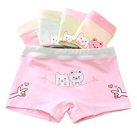 Core Pretty Girls Cotton Underwear Soft Boy Shorts Kids Boxer Briefs Panties(Pack of 5)
