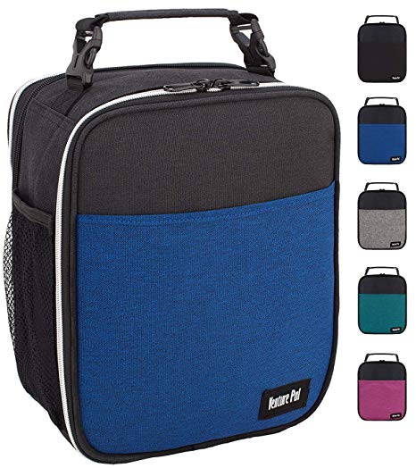 Venture Pal Detachable 2-in-1 Insulated Cooler Lunch Bag - Compact Reusable Office Work School Picnic Hiking Beach Lunch Box Organizer with Adjustable Shoulder Strap for Women,Men and Kids-Blue