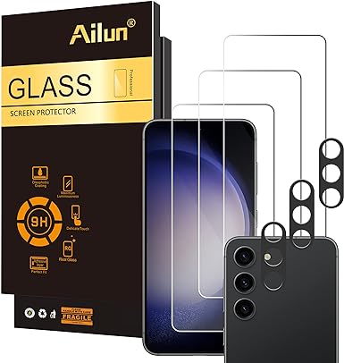 Ailun 3Pack Tempered Glass Screen Protector for Galaxy S23 FE 6.4 Inch, Oleophobic Coating Reduces Fingerprints