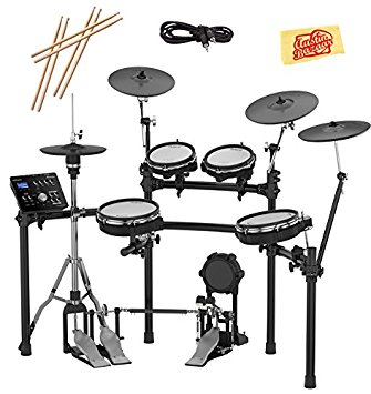 Roland TD-25KV-S Electronic Drum Set Bundle with 3 Pairs of Sticks, Audio Cable, Polishing Cloth