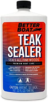 Teak Sealer for Teak and Other Fine Woods Boats and Wood Furniture Seal Marine Deck and Oil 32oz