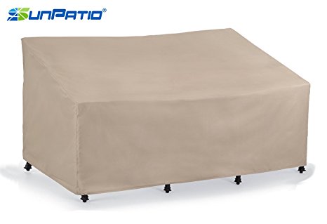 SunPatio Sofa Cover, Lightweight, Water Resistant, Eco-Friendly, Helpful Air Vent, All Weather Protection, Beige, 80"L x 36"W x 30"H
