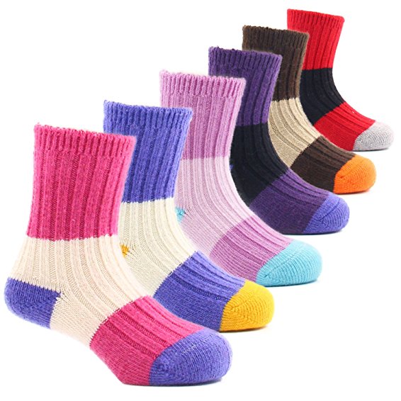 Girls Thick Wool Socks Kids Winter Seamless Socks