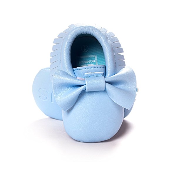 Meckior Infant Baby Boys Girls Soft Sole Shoes PU Moccasin Prewalker Crib Shoes