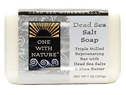 One With Nature Dead Sea Mineral Soap, Dead Sea Salt, 7-Ounces (Pack of 6)