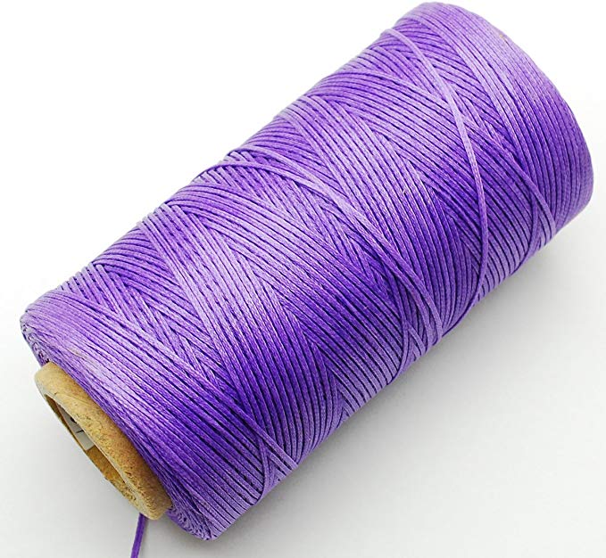 284yrd purple Leather Sewing Waxed Thread 150D 1mm Leather Hand Stitching 125g