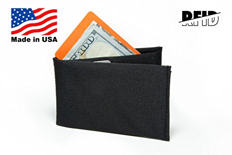 SlimFold Minimalist Wallet - RFID Option - Thin, Durable, and Waterproof Guaranteed - Made in USA - Nano Size