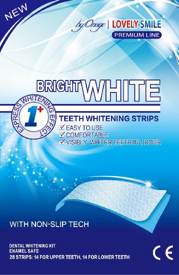 28 Teeth Whitening Strips  Lovely Smile Premium Line Professional Quality - NEW Non-Slip Tech - Teeth Whitening Kit - Tooth Whitening - Express Whitening - Whiter Teeth