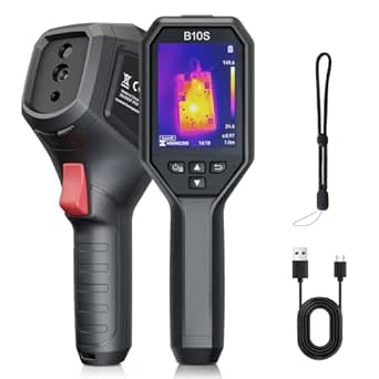 HIKMICRO B10S Thermal Camera 256 x 192 IR Resolution with 2MP Visual Camera, Thermal Imaging Camera for Home Inspection, with 3.2" 640 × 480 Resolution LCD Screen,25 Hz Refresh Rate, -20°C to 550°C