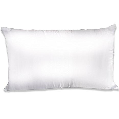 Spasilk 100-Percent Silky Satin Hair Beauty Pillowcase, Standard/Queen, White