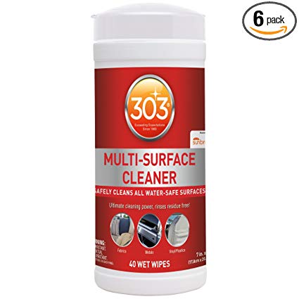 303 Products 30220-6PK 303 Multi Surface, All Purpose Cleaner Wipes, 40 Towelettes, Pack of 6