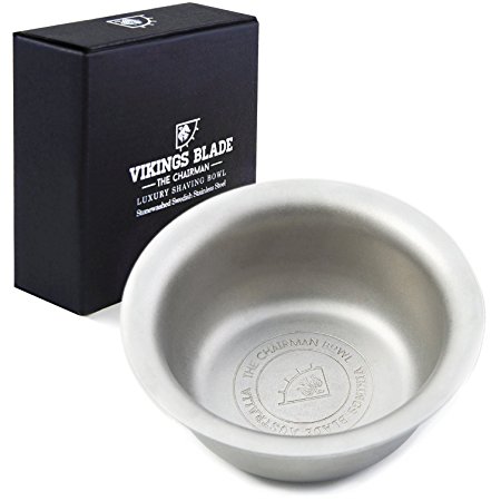 VIKINGS BLADE The Chairman Luxury Shaving Bowl, Heavy Stainless Steel