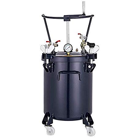 VEVOR Pressure Paint Pot 5Gallon (20 Liters) Pressure Pot Tank Spray Paint Pressure Pot Tank with Manual Mixing Agitator Paint Tank (5Gal 20L Manual)