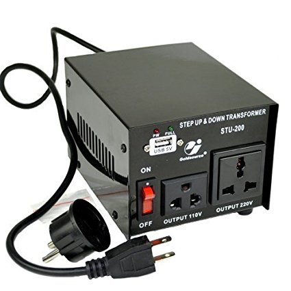 Goldsource® STU-200 Step Up/Down Voltage Transformer Converter - AC 110/220 V - 200 Watt