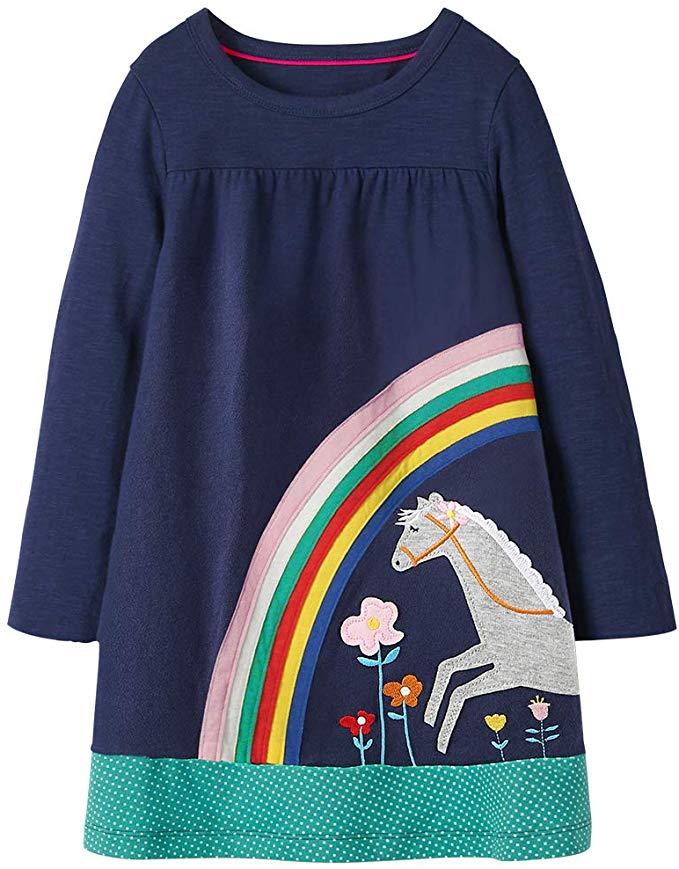 Fiream Girls Cotton Long Sleeve Dress