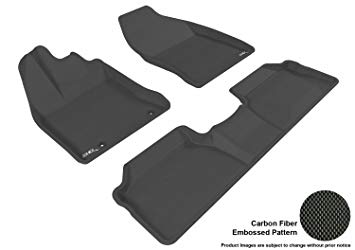 3D MAXpider Complete Set Custom Fit All-Weather Floor Mat for Select Lexus CT Hybrid Models - Kagu Rubber (Black)