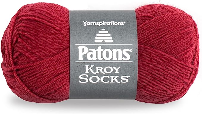 Spinrite Kroy Socks Yarn, Red