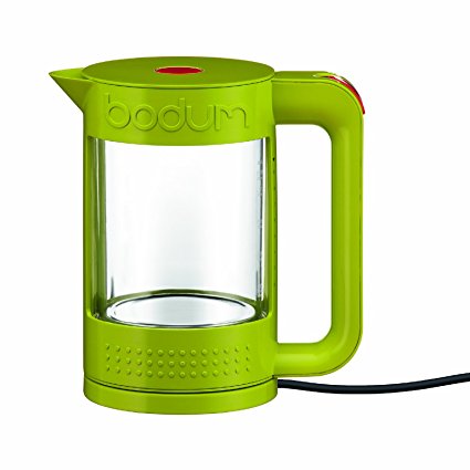 Bodum 11445-565US Bistro Double Wall Glass Electric Water Kettle, 37-Ounce, Green