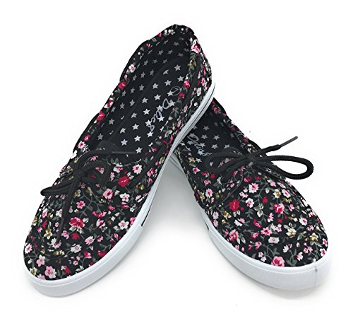 Blue Berry EASY21 Canvas Lace up Flat Slip On Boat Comfy Round Toe Sneaker Tennis Shoe