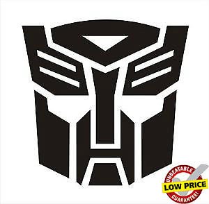 Black Transformers sticker/Decal for Car or Bike- 2 PIECES SIZE: 4.50" X 4.50" INCH