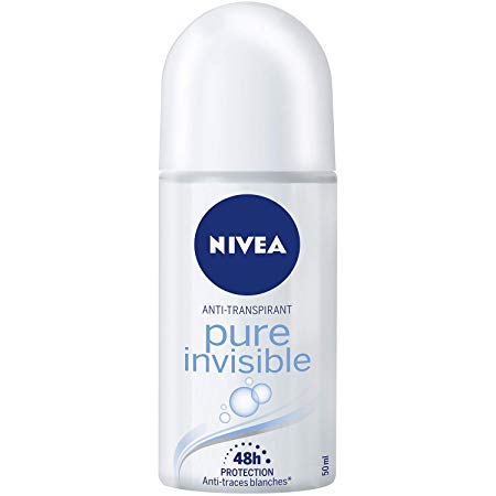 Nivea Pure Invisible Antiperspirant Deodorant Roll-On 50 ml (3 Pack)