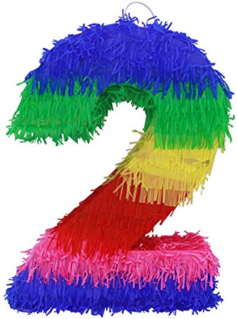 Lytio Numbers Pinata 2 Great for Any Birthday or Anniversary Party, Décor, Photo Prop, Center Piece
