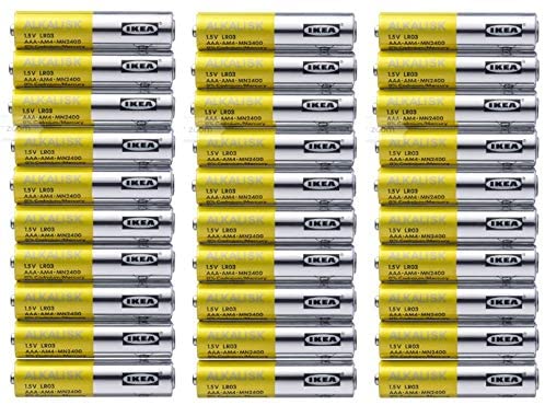 IKEA - ALKALISK Alkaline Battery - AAA (X30)