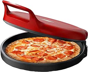 Electric Indoor Pizza Oven Pizza Cooker and Pizza Maker for Home Portable 12 Inch Countertop Pizza Maker Stainless Steel Fast Cooking for Chicken, Pizza Use