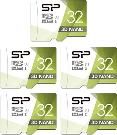 Silicon Power 32GB 5-Pack High Speed MicroSD Card with Adapter