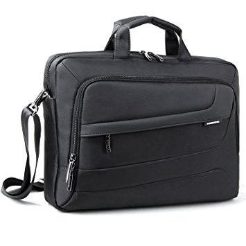 KINGSONS Laptop Briefcase Business Shoulder Bag Classical Handbag Travel Laptop Case For 13.3 -14.1 Inch Computer / Notebook / MacBook / Ultrabook / Chromebook (Black)
