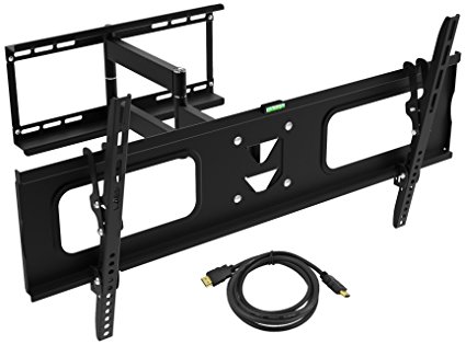 TV Wall Mount, Ematic  19 inch to 80 inch Full Motion Articulating Tilt / Swivel TV Wall Mount includes 15 foot HDMI Cable [ EMW5206 ]