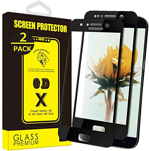 [2 Pack] Yoyamo T512 Galaxy S7 Glass Screen Protector,9H Hardness Anti-Scratch Tempered Glass Screen Protector Film for Samsung Galaxy S7 - Case Friendly- Anti-Bubble, Black