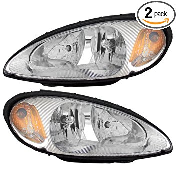 Driver and Passenger Headlights Headlamps Replacement for Chrysler 5288765AI 5288764AI