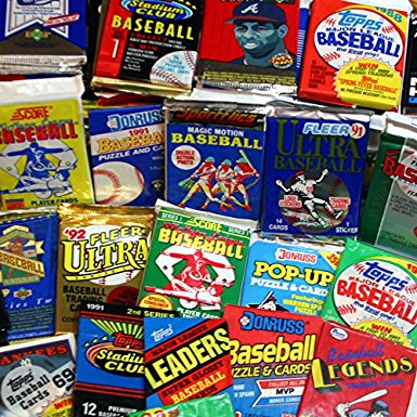 300 Unopened Baseball Cards Collection in Factory Sealed Packs of Vintage MLB Baseball Cards From the Late 80's and Early 90's. Look for Hall-of-Famers Such As Cal Ripken, Nolan Ryan, & Tony Gwynn.