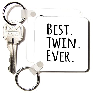 kc_151545 InspirationzStore Typography - Best Twin Ever - gifts for twin brothers or sisters - siblings - family and relative specific gifts - Key Chains