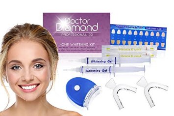 Dr. Diamond Complete 3D At-Home Teeth Whitening Kit Rated #1 In the USA- Deluxe Edition