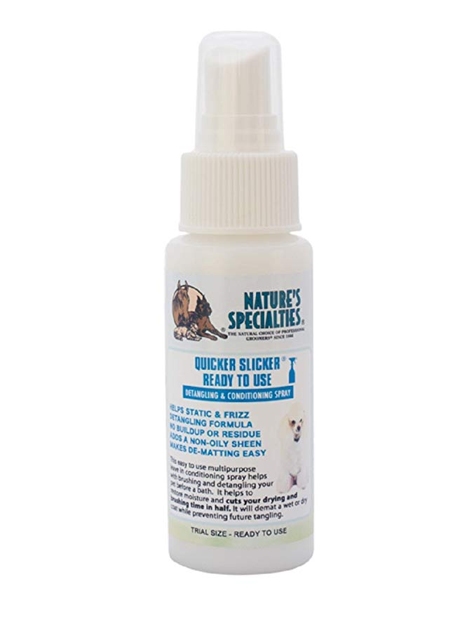 Nature's Specialties Quicker Slicker Ready to Use Pet Conditioner, Trial Size