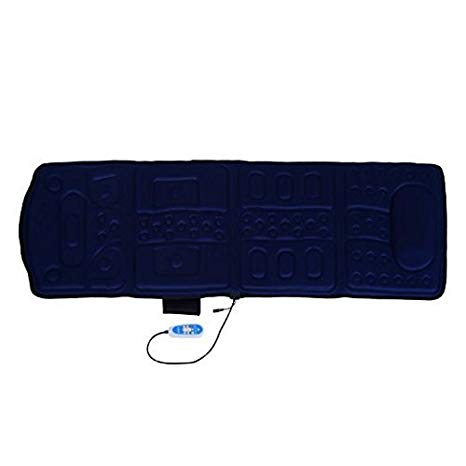 HomCom Personal Heated Vibrating Flexible Full Body Mat - Dark Blue