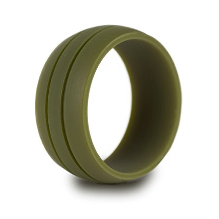 Enso Mens Ultralite Silicone Ring - Safe Wedding Band for Sports, Work, Gym, Military, First Responders.