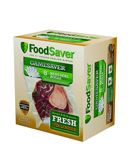 FoodSaver GameSaver 6-Pack, 8" x 20' Long Rolls