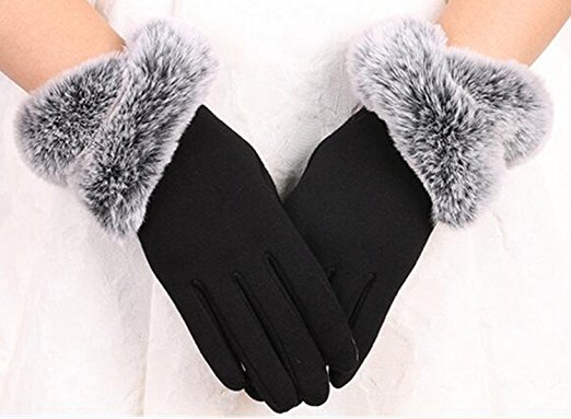 Yingniao Womens Winter Touch Screen Phone Warm Windproof Driving Gloves