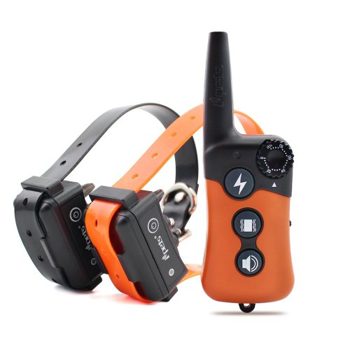 Ipets PET619-2 330 Yards Rechargeable and Waterproof 2 Dog Electric Training Collar with Remote Vibration  Static Shock  Tone Stimulations for Two Dogs